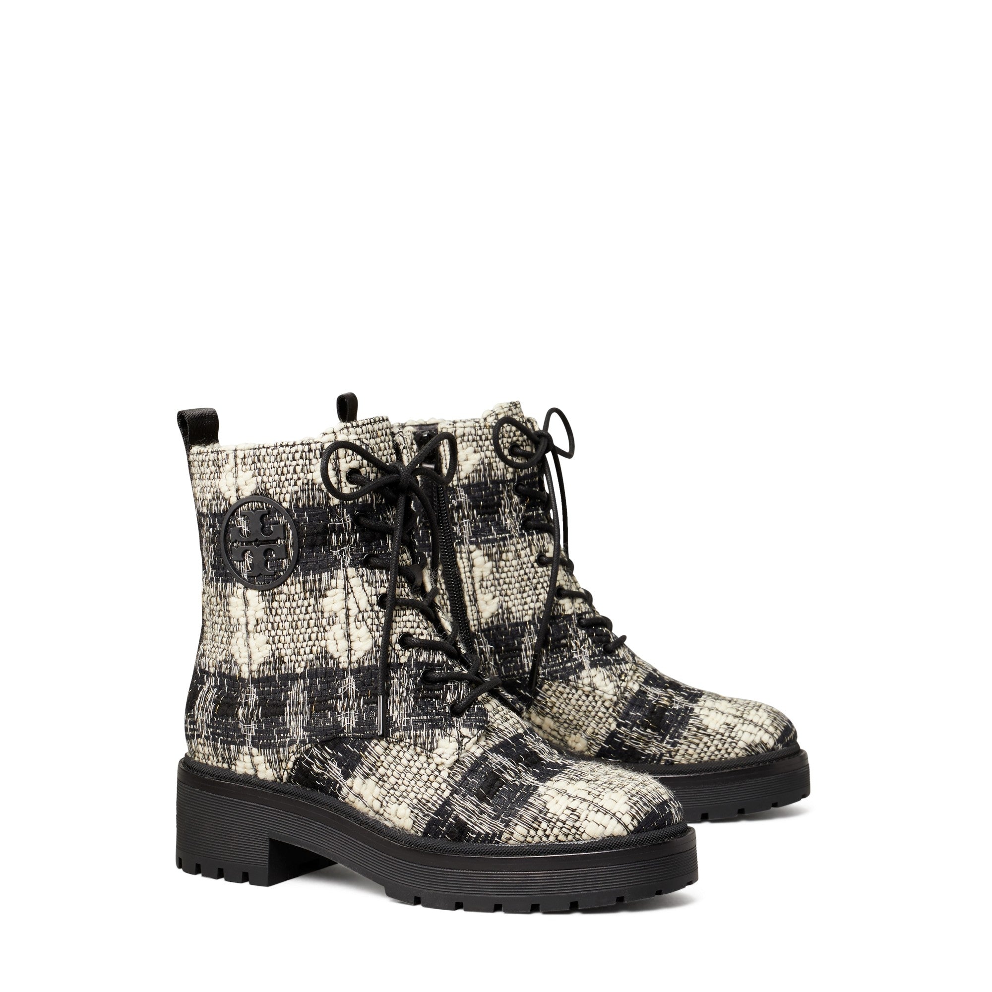 Women Miller 50Mm Lug Sole Bootie - Black / White / Perfect Black