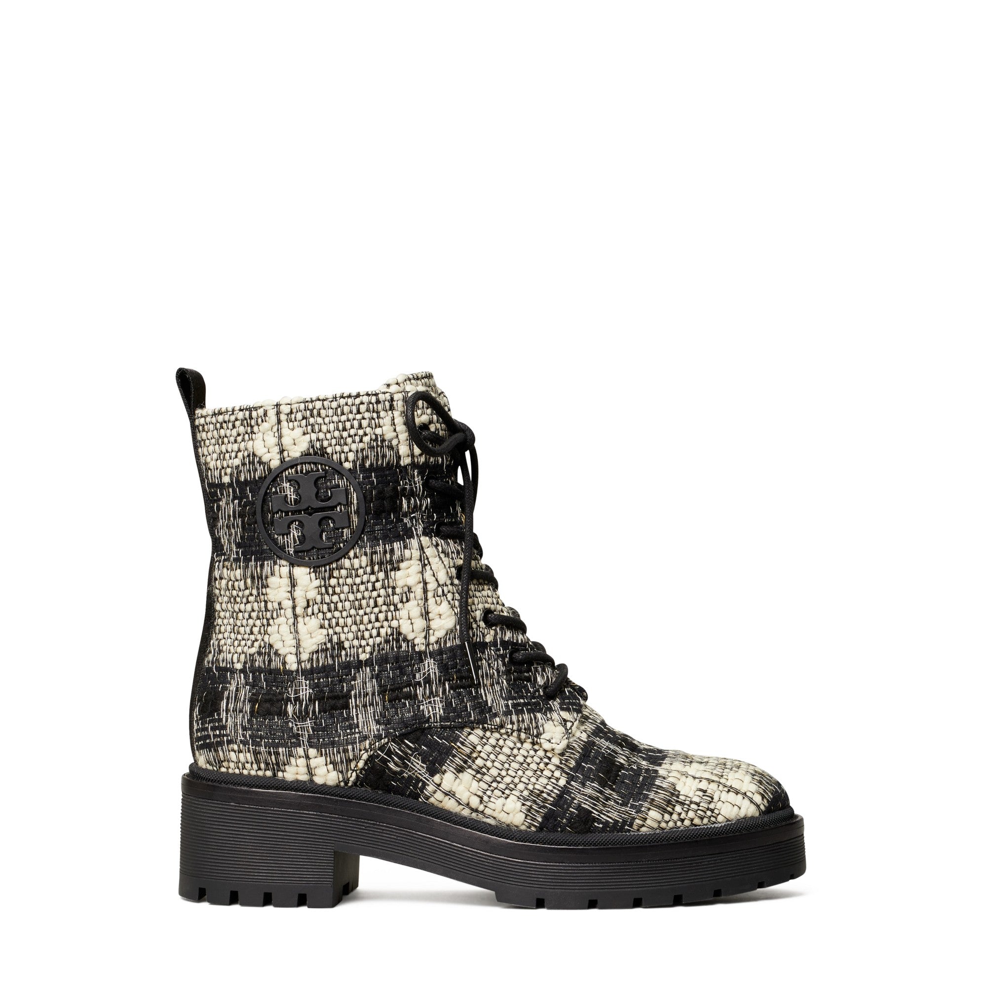 Women Miller 50Mm Lug Sole Bootie - Black / White / Perfect Black