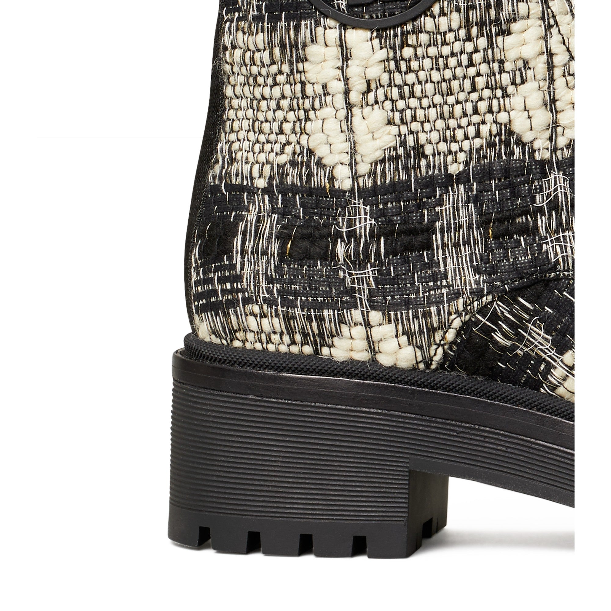 Women Miller 50Mm Lug Sole Bootie - Black / White / Perfect Black