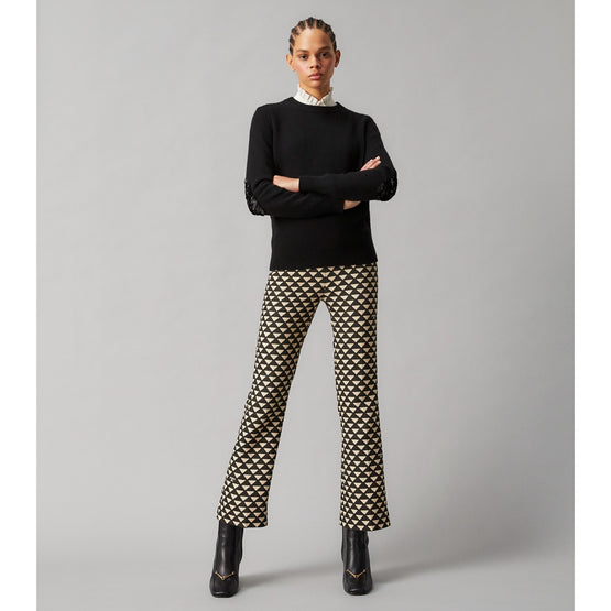 Women Cashmere Sweater With Sequins - Black