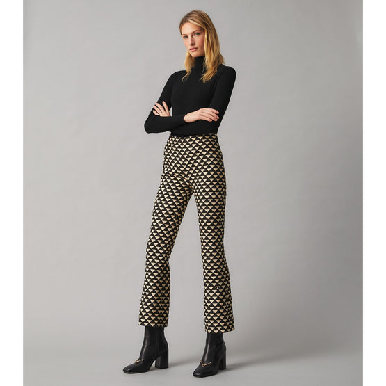 Women Printed Twill Crepe Pant - Triangle Geo
