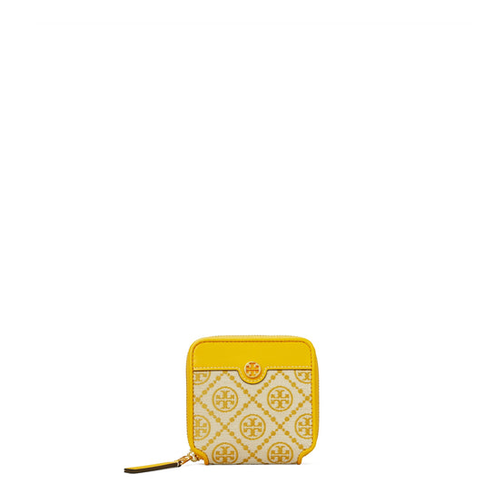 Women T Monogram Bi-Fold Wallet - Goldfinch