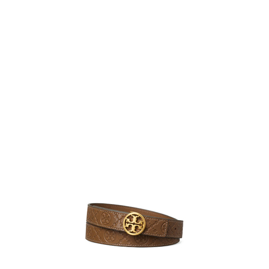 Women T Monogram Leather Belt - Moose