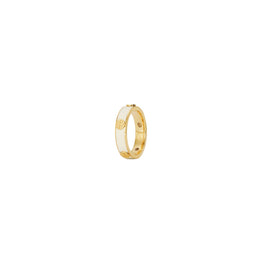 Women Miller Stud Enamel Ring - Tory Gold / New Ivory
