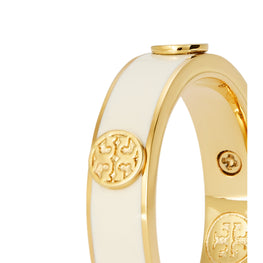 Women Miller Stud Enamel Ring - Tory Gold / New Ivory