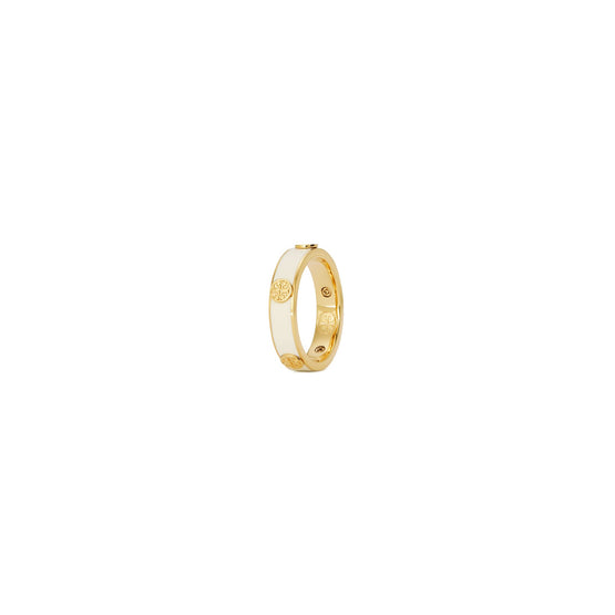 Women Miller Stud Enamel Ring - Tory Gold / New Ivory