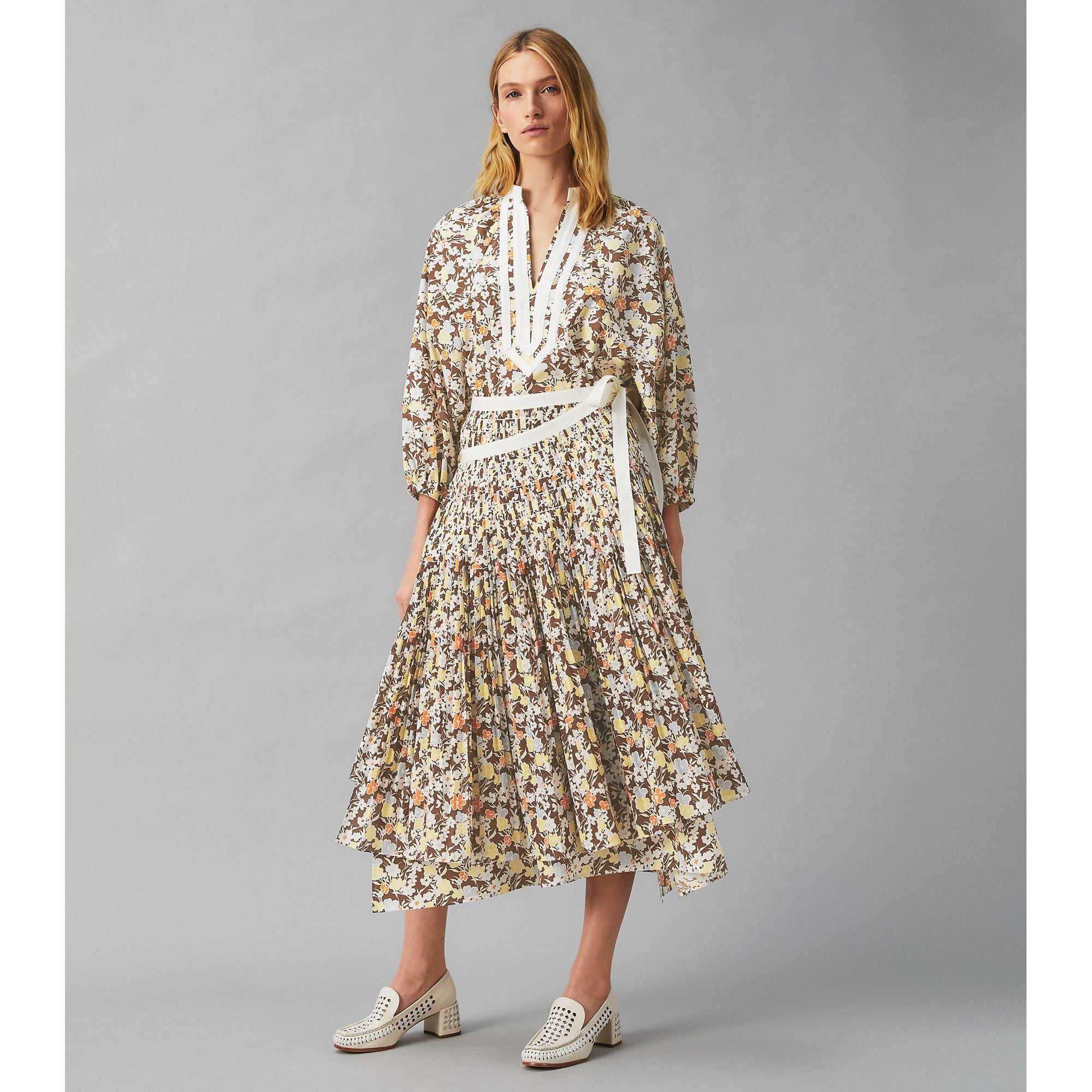 Women Pleated Tie Wrap Skirt - Reverie