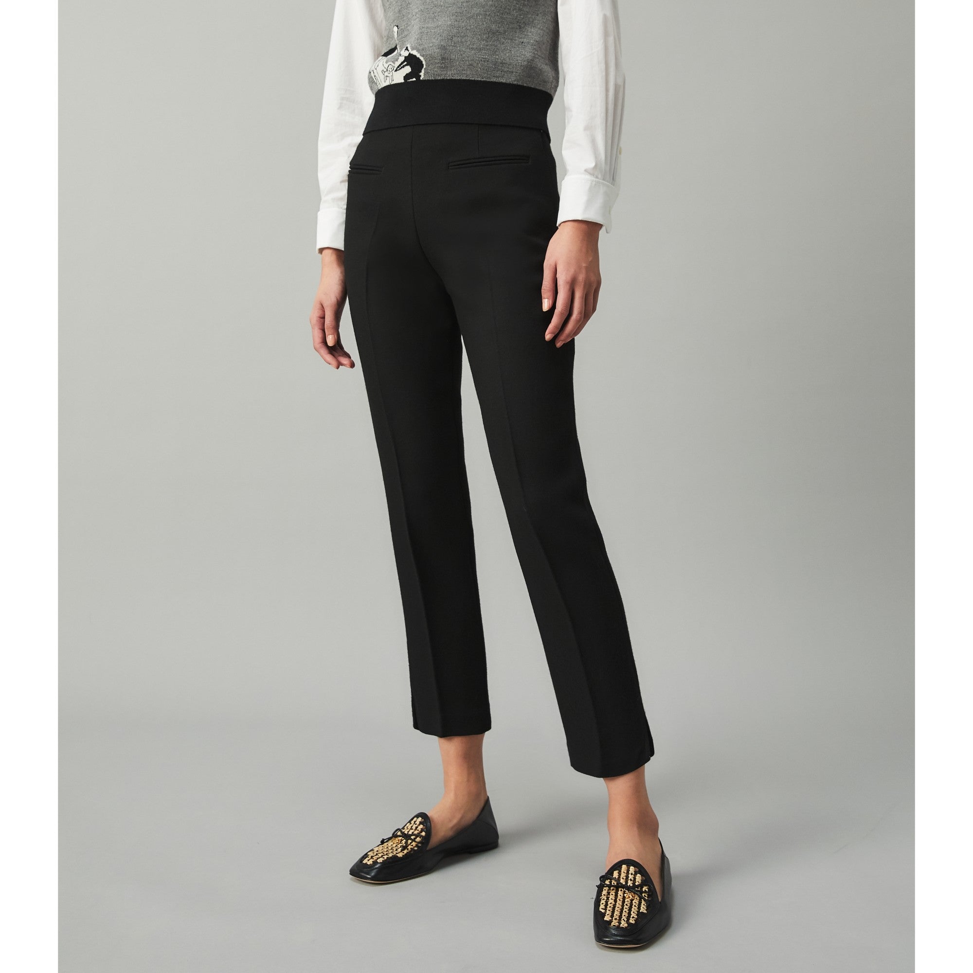 Women Twill Crepe Pant - Black