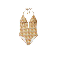 Women Printed Ring One-Piece - Buttermilk Basketweave