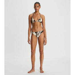 Women Printed Bikini Bottom - French Cream Muse