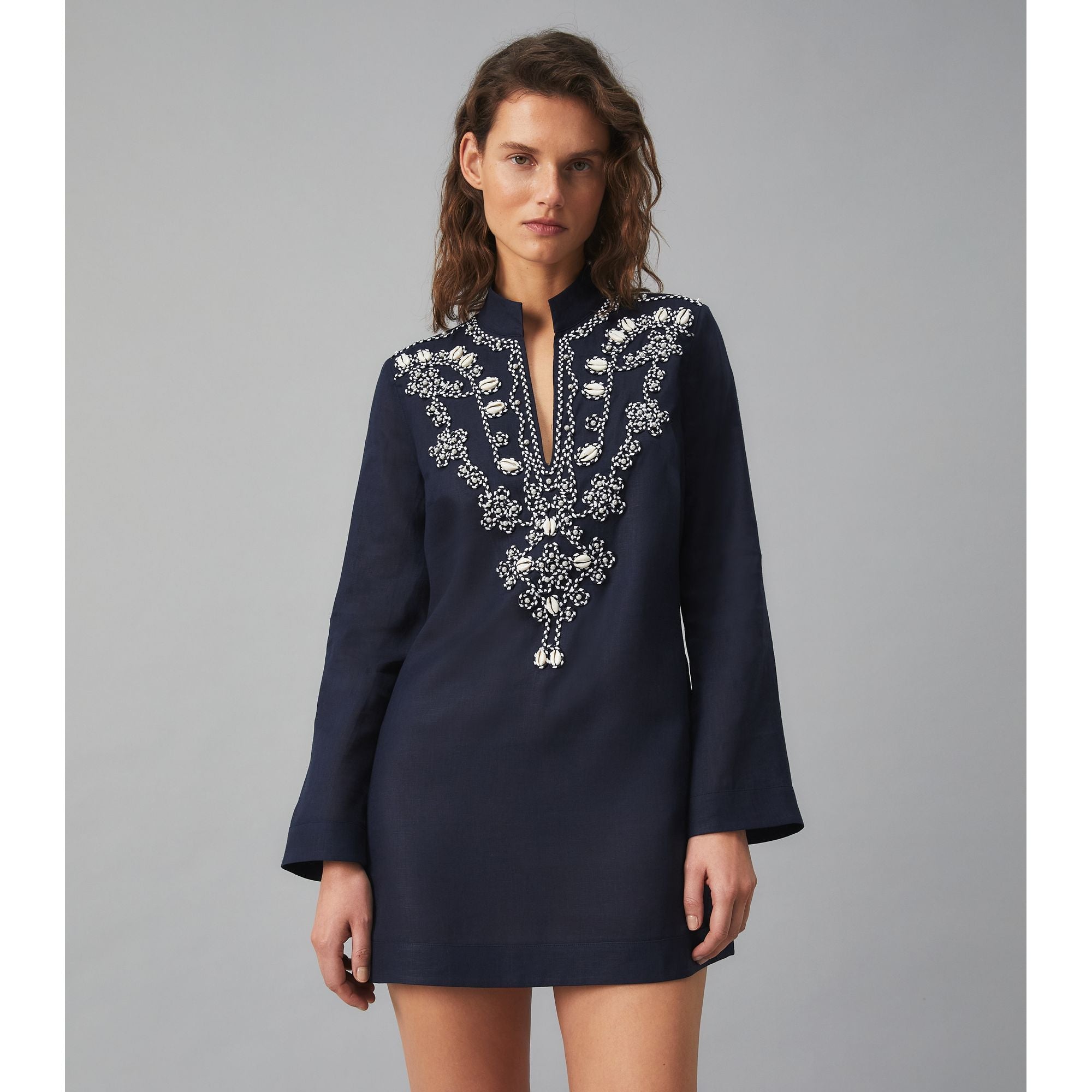 Women Embellished Tunic - Tory Navy