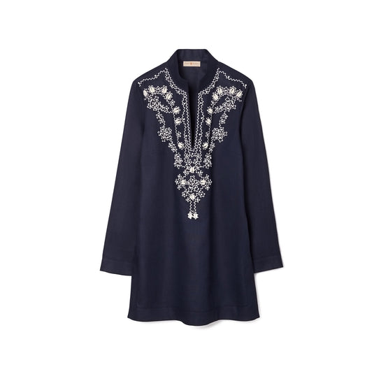 Women Embellished Tunic - Tory Navy