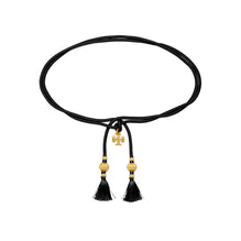 Women Cording Tie Belt - Black