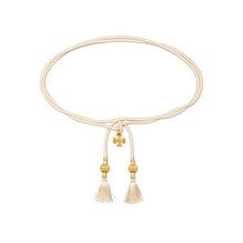 Women Cording Tie Belt - Natural