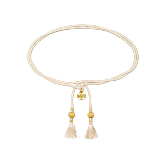 Women Cording Tie Belt - Natural