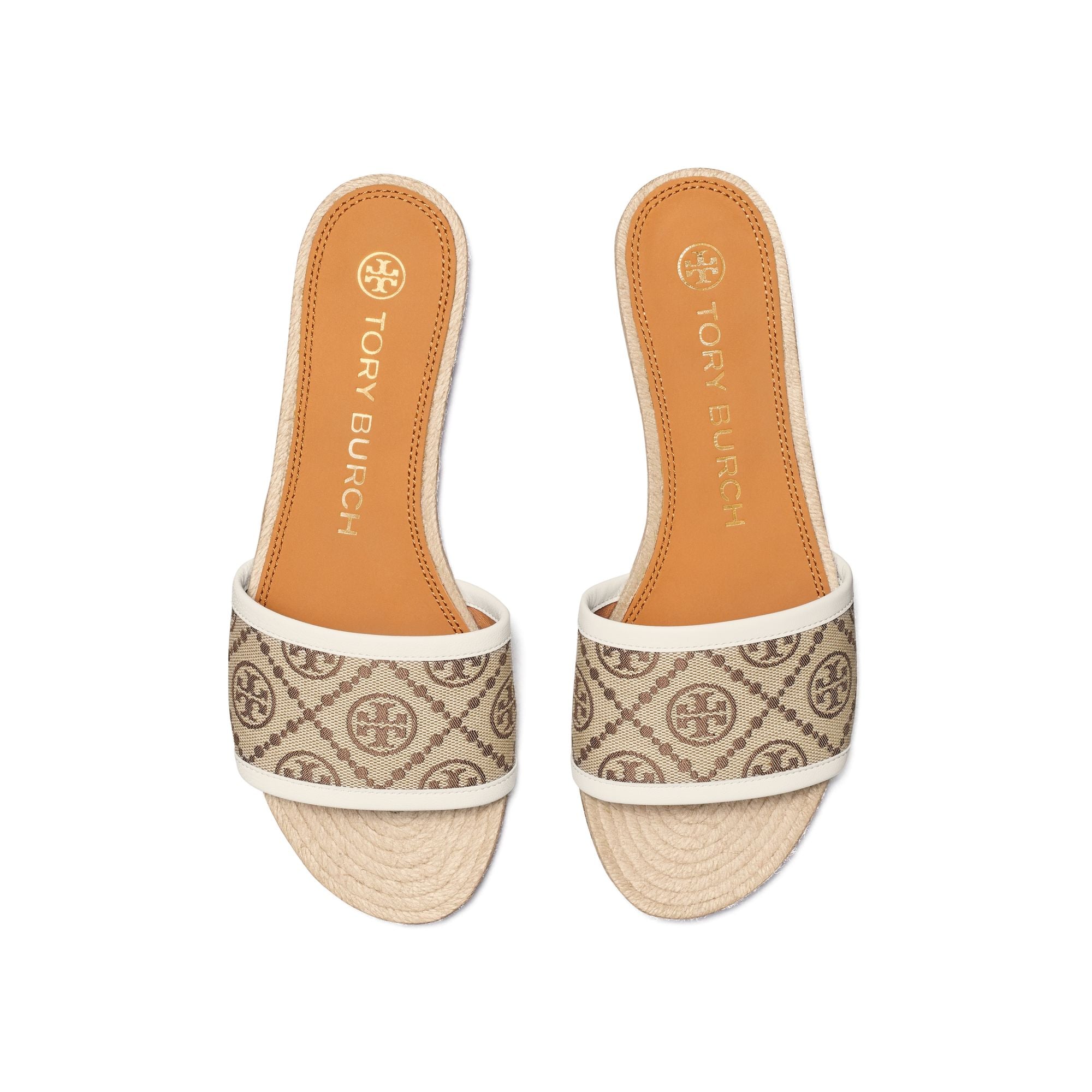 Women T Monogram Espadrille Slide - Hazel Jacquard
