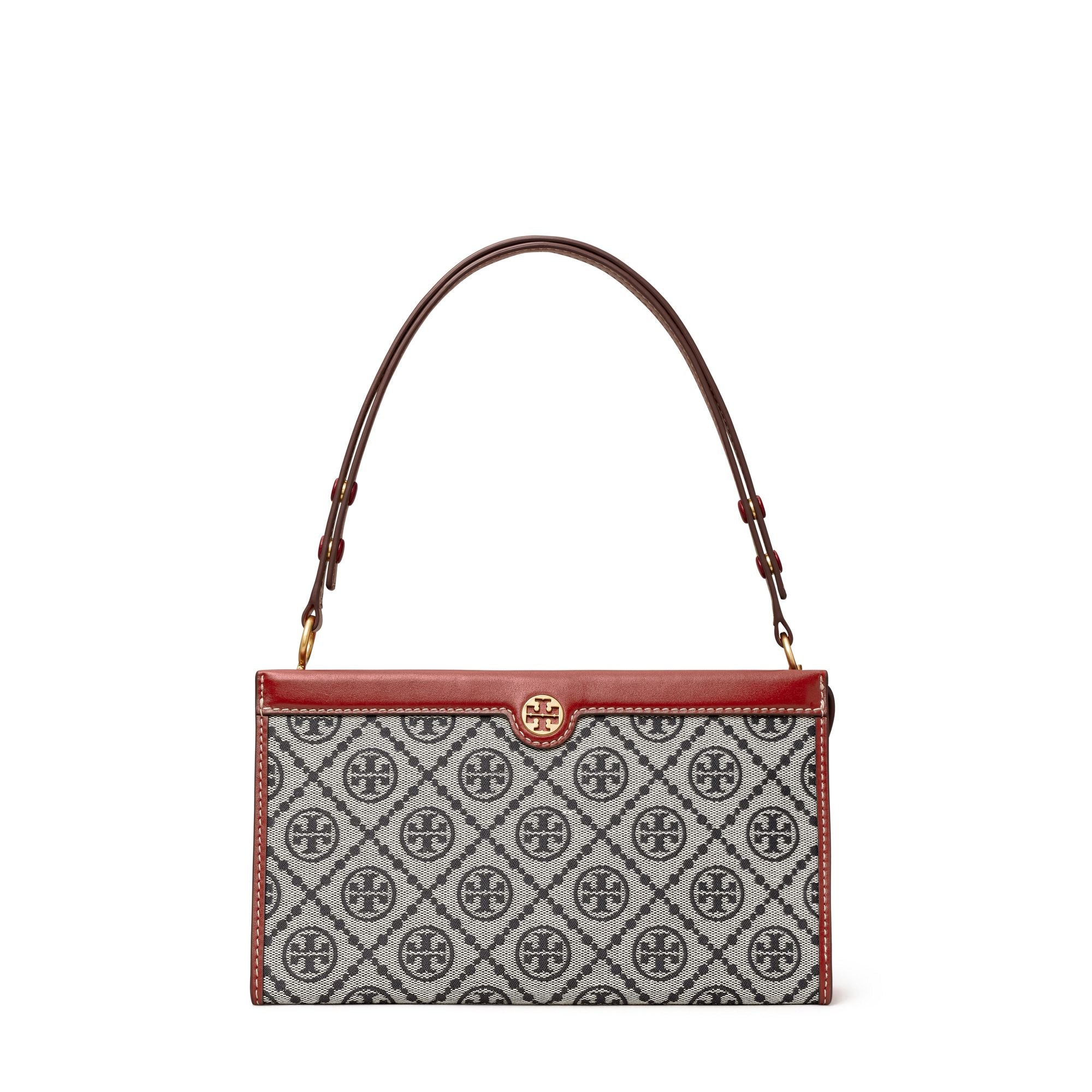 Women T Monogram Jacquard Mini Pouchette - Juneberry