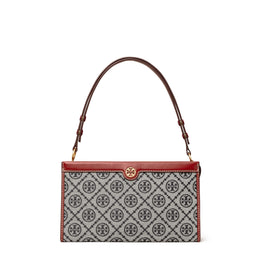 Women T Monogram Jacquard Mini Pouchette - Juneberry