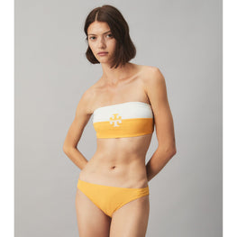 Women Color-Blocked Logo Bandeau - Jackfruit / New Ivory