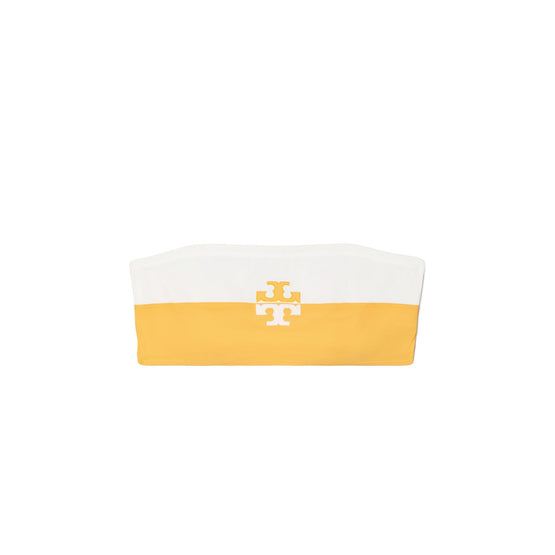 Women Color-Blocked Logo Bandeau - Jackfruit / New Ivory