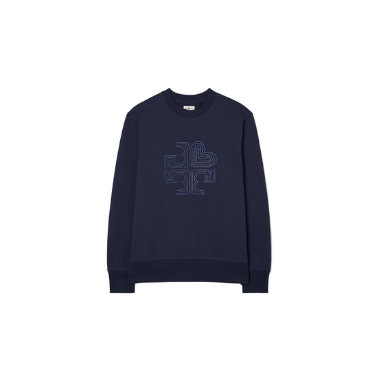 Women French Terry Logo Crew - Tory Navy
