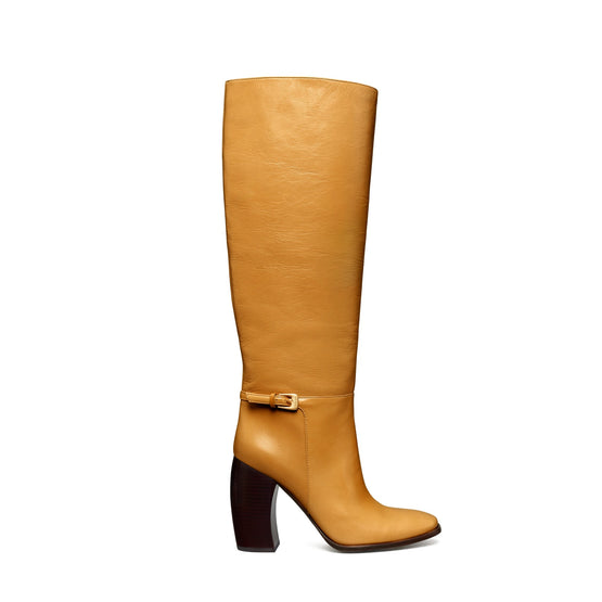 Women Banana Heel Buckle Boot 100Mm - Butterscotch