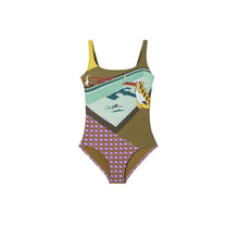 Women Printed Tank Suit - Pelican Reef Mint