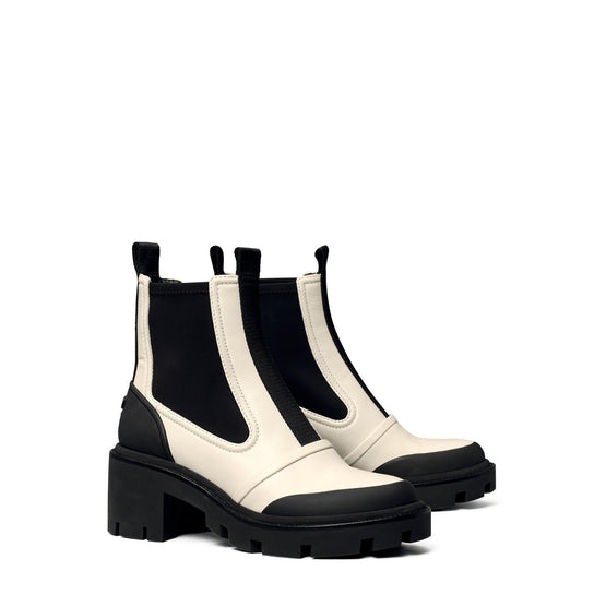 Women Chelsea Lug Ankle Boot - New Ivory/Perfect Black/Perfect Black