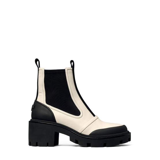 Women Chelsea Lug Ankle Boot - New Ivory/Perfect Black/Perfect Black