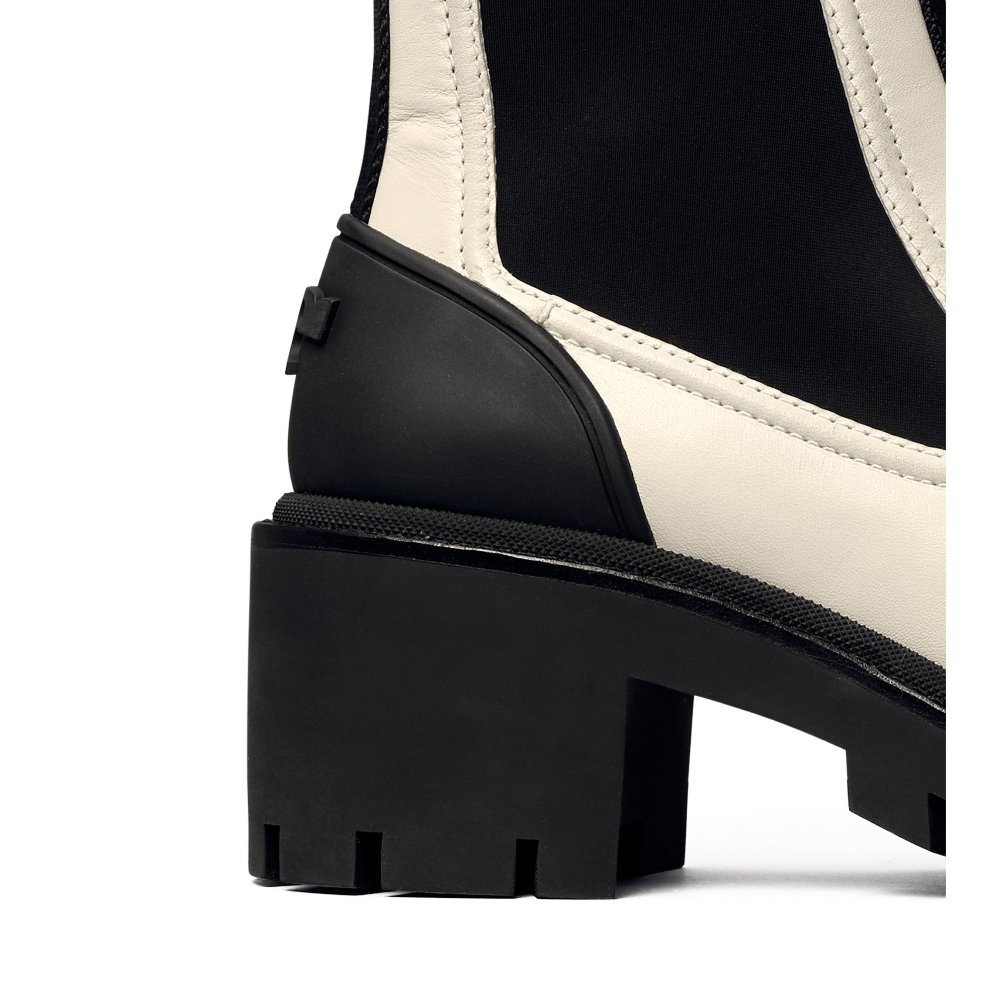 Women Chelsea Lug Ankle Boot - New Ivory/Perfect Black/Perfect Black