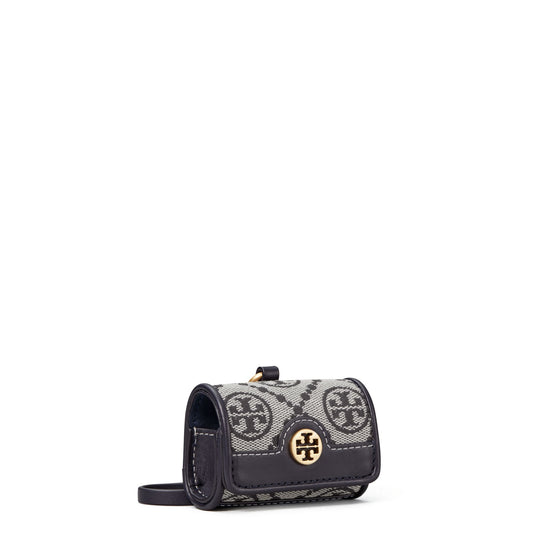 Women T Monogram Jacquard Airpods Case - Tory Navy