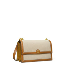 Women T Monogram Canvas Shoulder Bag - Natural