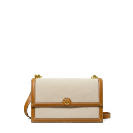 Women T Monogram Canvas Shoulder Bag - Natural