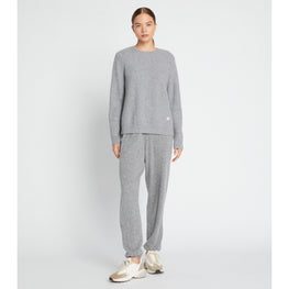 Women Luxe Cashmere Joggers - Medium Grey Heather