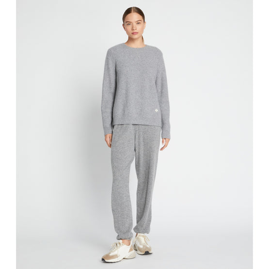 Women Luxe Cashmere Joggers - Medium Grey Heather