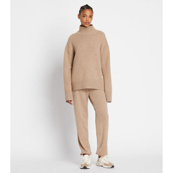 Women Luxe Cashmere Joggers - Natural Heather