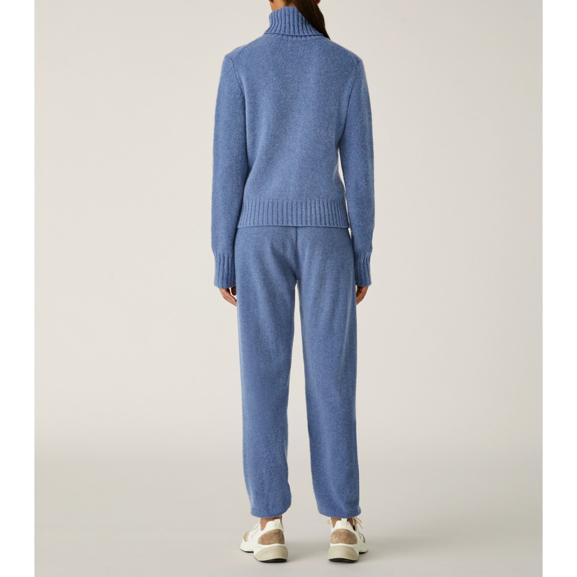 Women Luxe Cashmere Joggers - Blue Wash Heather