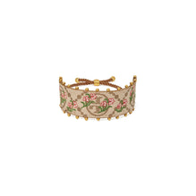Women T Monogram Floral Bracelet - Rolled Brass / Hazel