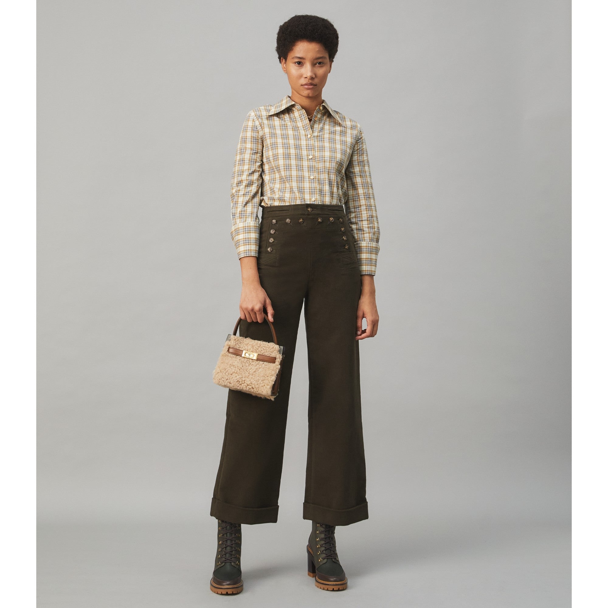 Women Miller 95Mm Lug Sole Bootie - Olive/ Militaire/ Brown