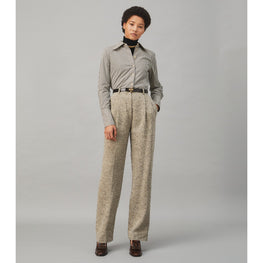 Women Linen Wool Pant - Grey