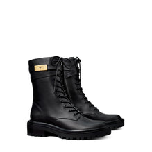 Women T Hardware Combat Boot - Perfect Black