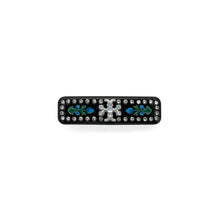 Women Roxanne Embellished Small Barrette - Antique Pewter / Black Multi