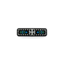 Women Roxanne Embellished Small Barrette - Antique Pewter / Black Multi