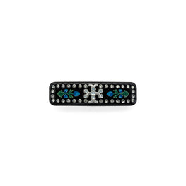 Women Roxanne Embellished Small Barrette - Antique Pewter / Black Multi