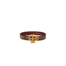 Women Roxanne Leather Bracelet - Rolled Brass / Burgundy Multi