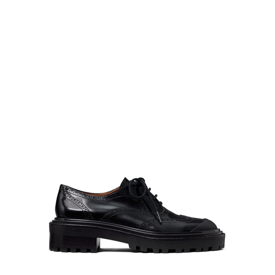 Women Brogue Lug Oxford - Perfect Black