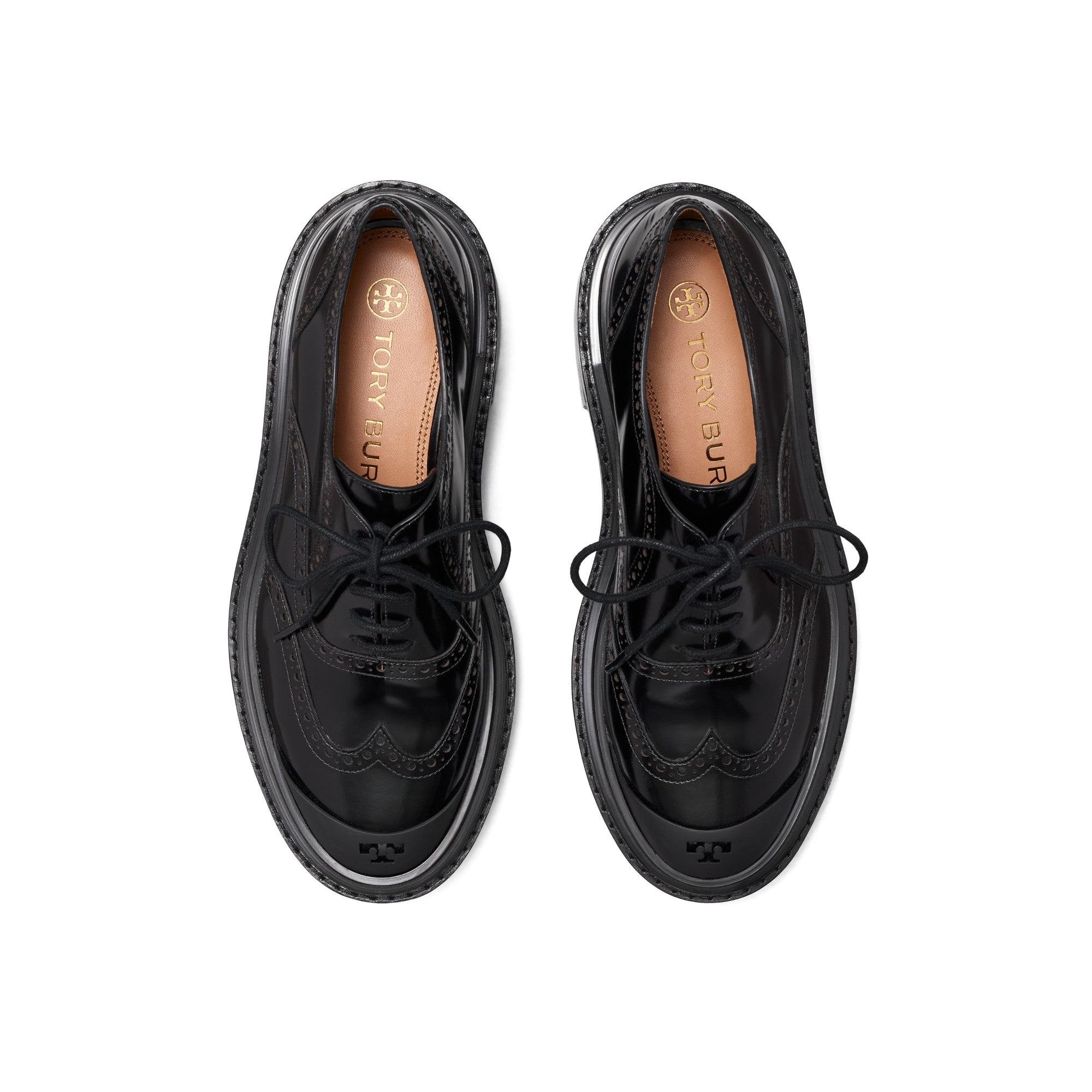 Women Brogue Lug Oxford - Perfect Black