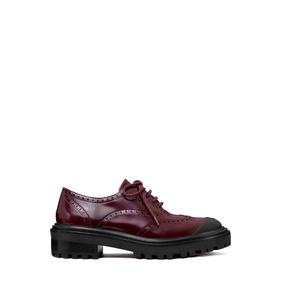 Women Brogue Lug Oxford - Deep Malbec