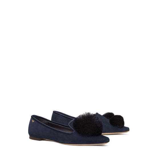 Women Pom Pom Smoking Slipper - Perfect Navy / Perfect Navy