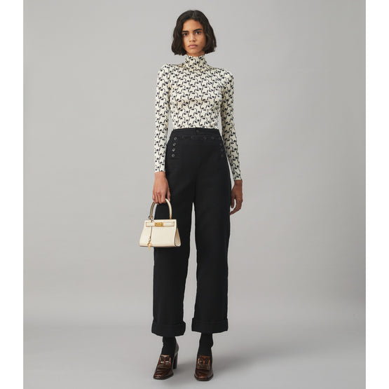 Women Moleskin Sailor Pant - Black